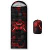 Axolotl Gamepad Sleeping Bag,3 Season Warm and Cool Weather Game Console Sleeping Bag for Boys Teens Men,Waterproof Geometry Hexagonal Honeycomb Sleeping Bag for Traveling,Outdoors Camping,Red,Black