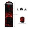 Axolotl Gamepad Sleeping Bag,3 Season Warm and Cool Weather Game Console Sleeping Bag for Boys Teens Men,Waterproof Geometry Hexagonal Honeycomb Sleeping Bag for Traveling,Outdoors Camping,Red,Black view 3