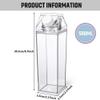 4 Pack Milk Carton Water Bottles 17oz/500ml Leak Proof Plastic Water Bottle Reusable BPA Free Sports Water Bottle Carton Shaped Juice Milk Bottle for Gym Camping Hiking Travel Sports, Dishwasher Safe view 2