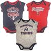 VF Minnesota Twins Infant Toddler Girl's 3-Piece Creeper Set - Soft 100% Cotton - Cute Team Spirit Outfits- 3 Designs (18 Months), Blue view 1