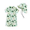 Hnyenmcko Infant Baby Boy Girls Rash Guard Swimsuit Short Sleeve Zipper Bathing Suit Toddler One Piece Swimwear Sunsuit (Fi-Green AS, 6-12 Months) view 1