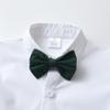 Boarnseorl Baby Boys Gentleman Outfits Shorts Sets,Infant Shirt + Shorts + Bow Tie + Suspenders,4-5Y view 3
