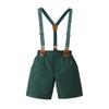 Boarnseorl Baby Boys Gentleman Outfits Shorts Sets,Infant Shirt + Shorts + Bow Tie + Suspenders,4-5Y view 4