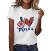 Daily Deals of The Day Prime Today Only Fourth of July Outfit Women 4Th of July Tops for Women V Neck Women Mama Shirts Trendy Womens Clothes Prime of The Day Today Only Clearance White view 1