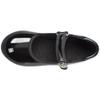 Linodes Easy Strap Tap Shoe Dance Flats for Girls and Boys (Toddler/Little Kid/Big Kid)-Black Patent-Flower-13M-Little Kid view 3