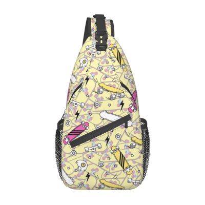 TKDYVAI Skateboarding Crossbody Bag Sport Shoulder Bag Backpack Skateboard Sport Sling Bag Chest Casual Daypack Bag