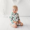 Hnyenmcko Infant Baby Boy Girls Rash Guard Swimsuit Short Sleeve Zipper Bathing Suit Toddler One Piece Swimwear Sunsuit (Fi-Green AS, 0-3 Months) view 2