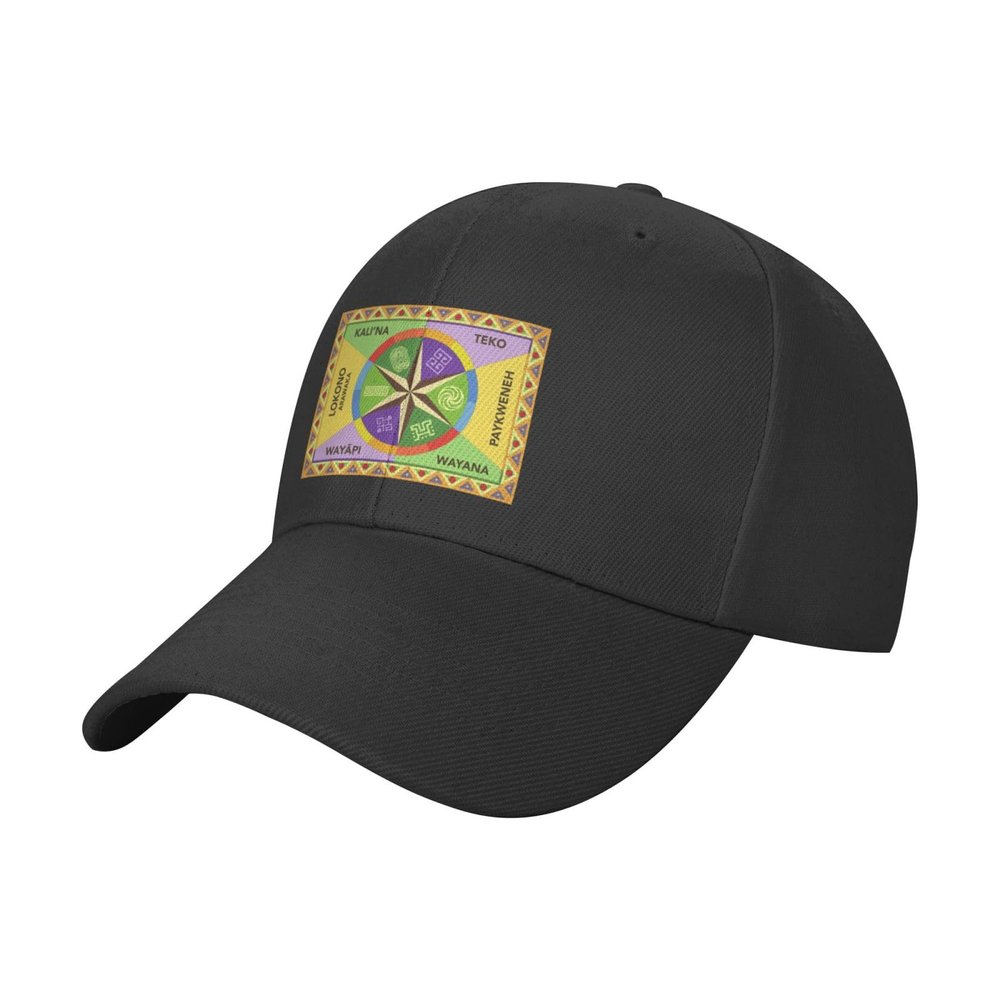 Adjustable Drapeau Peuples Autochtones de Guyane Baseball Cap Women Men Hat Truck Driver Baseball Caps Sun Hats Black