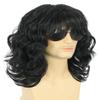 karlery California 70s 80s Rocker Wig Men Women Long Curly Black Halloween Costume Wig view 3