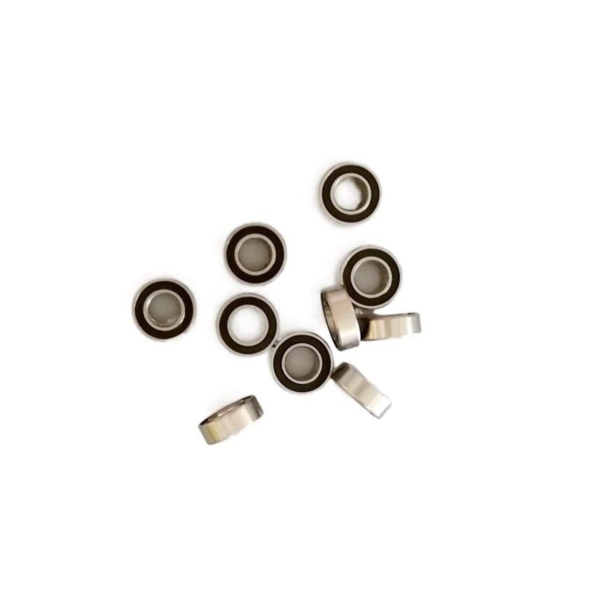 WAAZVXS 10Pcs S623 2RS 3X10X4mm Stainless Steel Bearing 623RS ABEC-7 Bearings 623 Fishing Reel Bearing