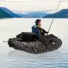 Inflatable Boat, Outdoor Fishing Boat, One Person Portable Boat Raft, Inflatable Fishing Boat Touring Kayak for Adults, Inflatable Sport Tender Fishing Dinghy Boat w/Air Pump (Camouflage) view 2