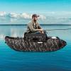 Inflatable Boat, Outdoor Fishing Boat, One Person Portable Boat Raft, Inflatable Fishing Boat Touring Kayak for Adults, Inflatable Sport Tender Fishing Dinghy Boat w/Air Pump (Camouflage) view 4