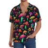 ReLuB Funky Hawaiian Shirt for Men, Psychedelic Colorful Mushrooms Graphics Button Down Beach Shirts Design Pattern Vacation Shirts (XL), X-Large view 2