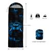 Axolotl Gamepad Sleeping Bag,3 Season Warm and Cool Weather Game Console Sleeping Bag for Boys Teens,Waterproof Lightweight Geometry Hexagonal Sleeping Bag for Traveling,Outdoors Camping,Blue,Black view 3