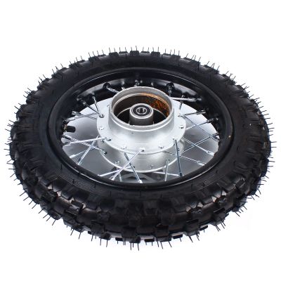 JooWing 2.5-10" Rear Wheel Tire Assembly/10" Rim Diameter Rear Wheel Rim Tyre for 50cc 70cc 90cc 110cc Dirt Pit Bike CRF50 DRZ70 PW50