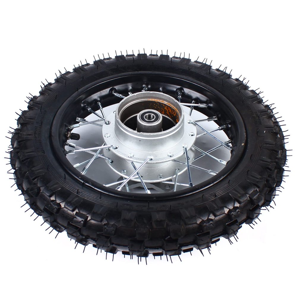 JooWing 2.5-10" Rear Wheel Tire Assembly/10" Rim Diameter Rear Wheel Rim Tyre for 50cc 70cc 90cc 110cc Dirt Pit Bike CRF50 DRZ70 PW50