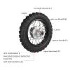 JooWing 2.5-10" Rear Wheel Tire Assembly/10" Rim Diameter Rear Wheel Rim Tyre for 50cc 70cc 90cc 110cc Dirt Pit Bike CRF50 DRZ70 PW50 view 2