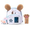 3Pcs Cute Plush Mini Backpack for Girls Cartoon Dog Kindergarten Schoolbag Kawaii Small Bookbag for Kids Girls Students Teen Toddler Casual Travel Daypacks (Blue Dog) view 1