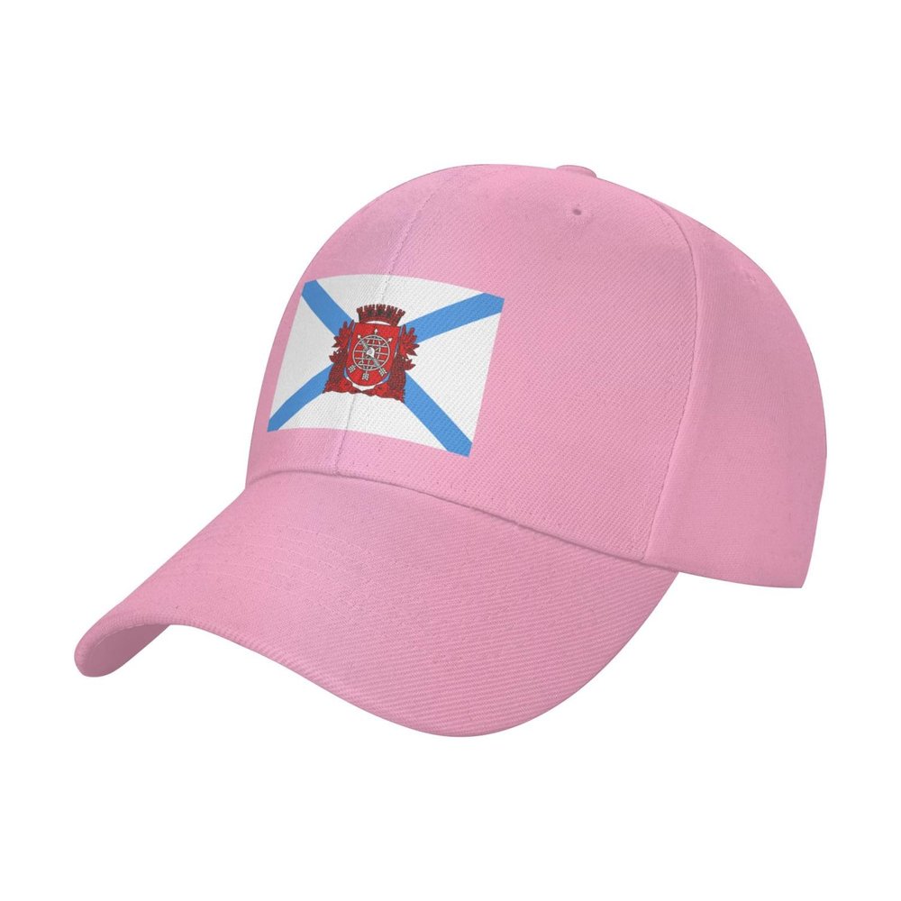 Adjustable Bandeira Da Cidade Do Rio De Janeiro Baseball Cap Women Men Hat Truck Driver Baseball Caps Sun Hats Pink