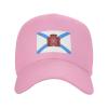 Adjustable Bandeira Da Cidade Do Rio De Janeiro Baseball Cap Women Men Hat Truck Driver Baseball Caps Sun Hats Pink view 2