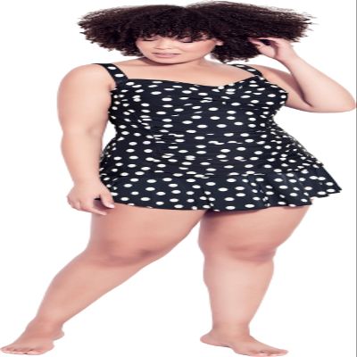 Evans Women's Plus Size Twist Print Tankini Top, 18