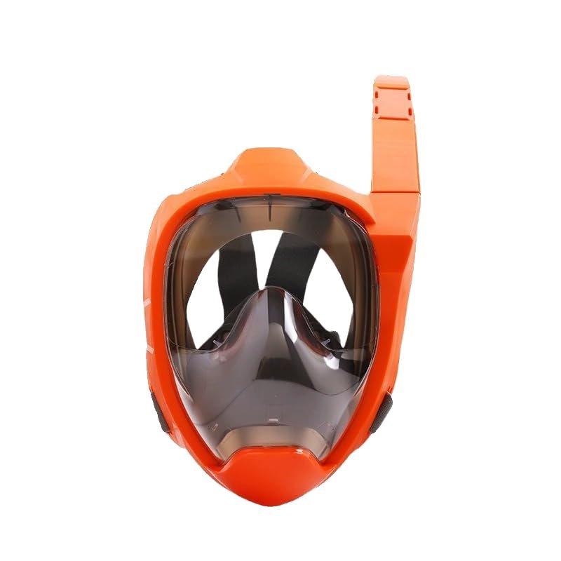 Diving Mask Face Dry Snorkel Mask for Adults Anti Fog Prescription Lens Compatible Explore Underwater Adventures with Clarity (Orange)