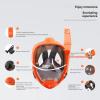 Diving Mask Face Dry Snorkel Mask for Adults Anti Fog Prescription Lens Compatible Explore Underwater Adventures with Clarity (Orange) view 3