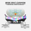 YLG Oversized Noseless Bike Seat for Men Women Comfort - Extra Large Noseless Padding Bicycle seat Suitable for City, Electric Bikes, Wide Bike Saddle Cushion (Noseless - Rainbow XXL) view 3