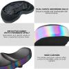 YLG Oversized Noseless Bike Seat for Men Women Comfort - Extra Large Noseless Padding Bicycle seat Suitable for City, Electric Bikes, Wide Bike Saddle Cushion (Noseless - Rainbow XXL) view 4