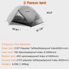 3F UL Gear Waterproof 1/2Person Camping Tent, Windproof Outdoor 3/4Seasons Tent, Portable Camping & Hiking Tent Shelter for Backpacking (Off-White - 210T Polyester Taffet, 2 Person - 4 Seasons) view 2