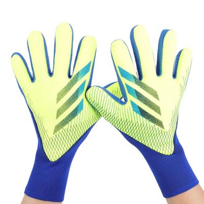GJPWAKWM Soccer Goalkeeper Gloves Goalie Training Gloves Strong Grip Anti-Slip and Breathable for Adults and Children (Blue,6)