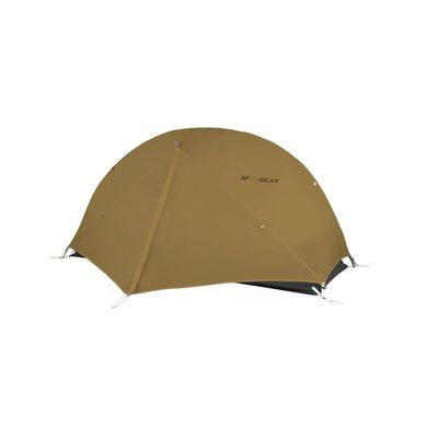 3F UL Gear Waterproof 1/2Person Camping Tent, Windproof Outdoor 3/4Seasons Tent, Portable Camping & Hiking Tent Shelter for Backpacking (Khaki - 15D Nylon, 1 Person- 3 Seasons)