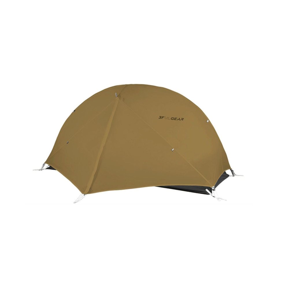 3F UL Gear Waterproof 1/2Person Camping Tent, Windproof Outdoor 3/4Seasons Tent, Portable Camping & Hiking Tent Shelter for Backpacking (Khaki - 15D Nylon, 1 Person- 3 Seasons)