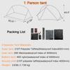3F UL Gear Waterproof 1/2Person Camping Tent, Windproof Outdoor 3/4Seasons Tent, Portable Camping & Hiking Tent Shelter for Backpacking (Khaki - 15D Nylon, 1 Person- 3 Seasons) view 2