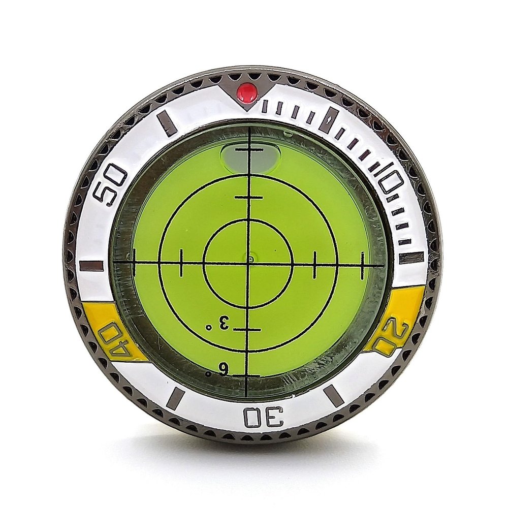 3.5cm Dr.Golf Water Level Golf Ball Marker Portable Golf Green Slope Putting Level Golfer Accessories (Yellow-White)