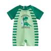 Hnyenmcko Infant Baby Boy Girls Rash Guard Swimsuit Short Sleeve Zipper Bathing Suit Toddler One Piece Swimwear Sunsuit (Dinosaur-Green AA, 18-24 Months) view 1