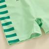 Hnyenmcko Infant Baby Boy Girls Rash Guard Swimsuit Short Sleeve Zipper Bathing Suit Toddler One Piece Swimwear Sunsuit (Dinosaur-Green AA, 18-24 Months) view 2