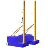 LAOMANTU Volleyball net Steel Volleyball/Badminton Fillable Stand with Wheels Indoor & Outdoor Use Family Outdoor Games(Style4) view 1