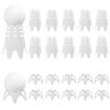 20pcs Golf Tees, Plastic Golf Simulator Tees Practice Golf Tees Indoor Outdoor White Rubber Golf Mat Tees Golf Training Accessories for Home Outside Winter Turf Driving Range (10 Tall + 10 Short)