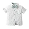 Boarnseorl Baby Boys Gentleman Outfits Shorts Sets,Infant Shirt + Shorts + Bow Tie + Suspenders,12-18M view 3