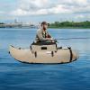 Inflatable Boat, Outdoor Fishing Boat, One Person Portable Boat Raft, Inflatable Fishing Boat Touring Kayak for Adults, Inflatable Sport Tender Fishing Dinghy Boat w/Air Pump (Khaki) view 3