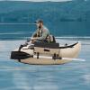 Inflatable Boat, Outdoor Fishing Boat, One Person Portable Boat Raft, Inflatable Fishing Boat Touring Kayak for Adults, Inflatable Sport Tender Fishing Dinghy Boat w/Air Pump (Khaki) view 4