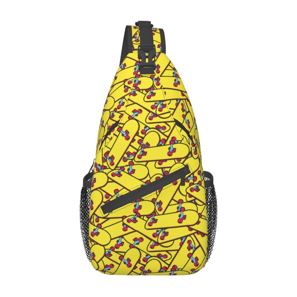 TKDYVAI Skateboarding Crossbody Bag Sport Shoulder Bag Backpack Skateboard Sport Sling Bag Chest Casual Daypack Bag