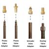 SagaSave Bike Value Adapter Set Presta to Schrader to Dunlop Compatible with DV, AV, SV Valves for Bike Gym Balloon Pump Easy to Use (Set C) view 3