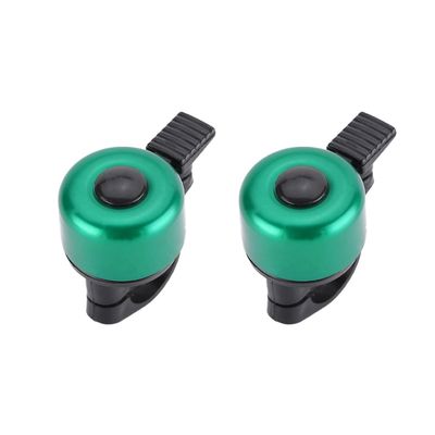 2 Pack Bike Bell Mini Bicycle Bell Thumb Bell for Adults Kids Boys Girls BMX MTB Bicycle Mountain Bike Scooter Folding Bicycle (Green)