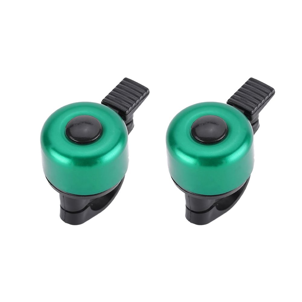 2 Pack Bike Bell Mini Bicycle Bell Thumb Bell for Adults Kids Boys Girls BMX MTB Bicycle Mountain Bike Scooter Folding Bicycle (Green)
