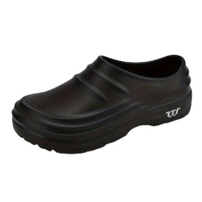 Hhhchpm Men's Chef Food Service Restaurant Shoes, Slip and Oil Resistant for Kitchen, Work (Black, 5)