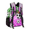 CUXWEOT Personalized Soccer Purple Green Waterproof School Backpack Custom Travel Bookbags for Gift view 3
