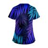 Scrub Tops Women Print Short Sleeve Working T-Shirts Criss Cross V Neck T Shirts Nurse Uniforms Scrub Top Royal Blue Scrubs Spring Blouses for Women 2024 Shirt Plus Size Scrubs2-Dark Blue,Large view 2