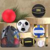 Leyndo 18 Pcs Sport Balls Bulk Set Basketball Football Volleyball Soccer Playground Baseball with Sport Equipment Bag Pump for Adults Gifts Outdoor Indoor(Black) view 4